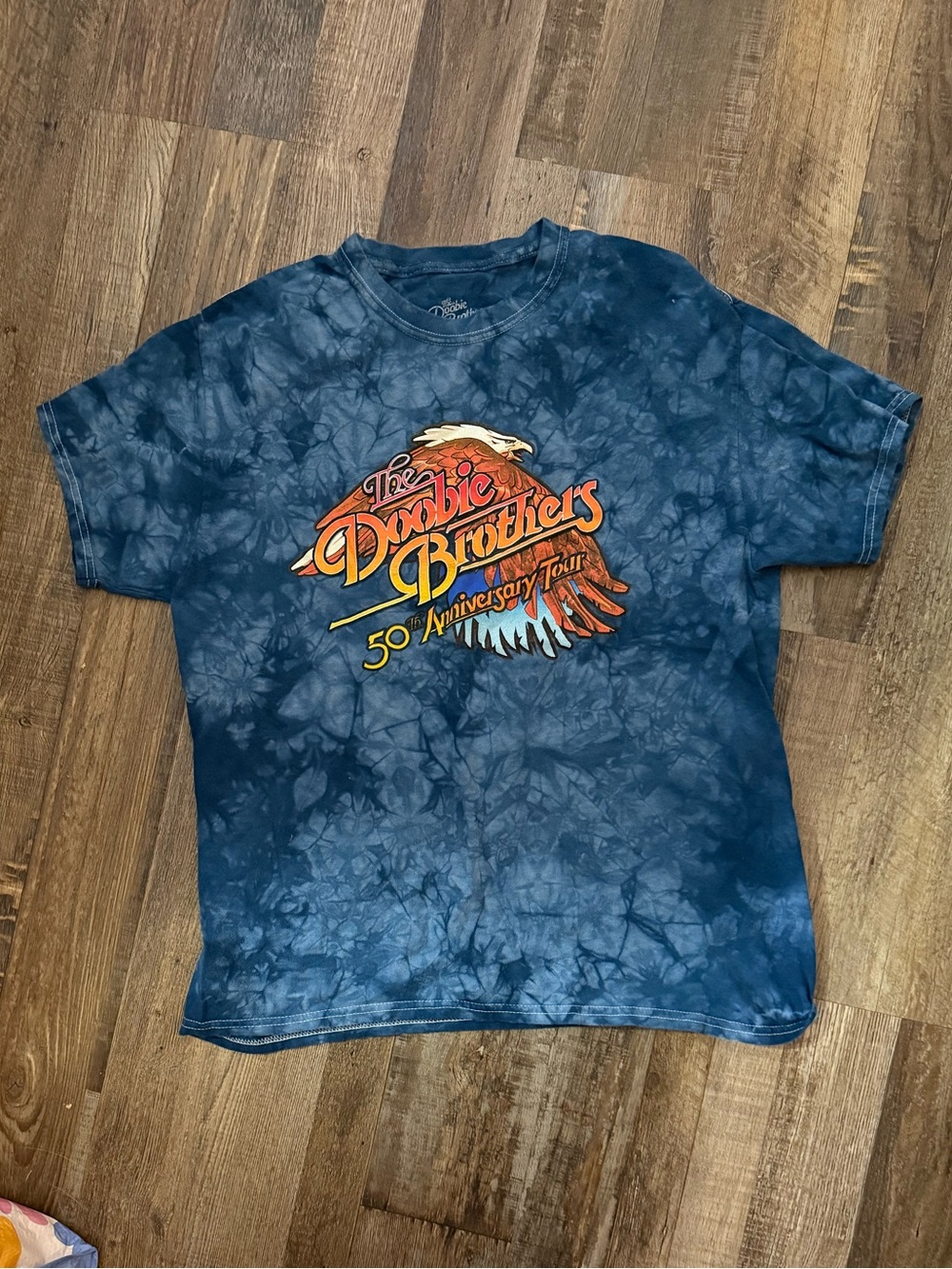 Tie-Dye Blue doobie brothers 50th Anniversary Graphic Tee